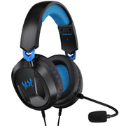 KOTION EACH G3100 Funzione di vibrazione Cuffie da gioco professionali Cuffie da gioco con microfono Bassi stereo Luce LED per PC Gamer, Lunghezza cavo: circa 2,4 m (blu + bianco), G3100