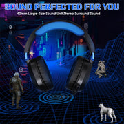 KOTION EACH G3100 Funzione di vibrazione Cuffie da gioco professionali Cuffie da gioco con microfono Bassi stereo Luce LED per PC Gamer, Lunghezza cavo: circa 2,4 m (blu + bianco), G3100
