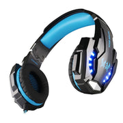 KOTION EACH G9000 Cuffie da gioco da 3,5 mm Cuffie con microfono Fascia per capelli con luce LED per laptop/tablet/telefoni cellulari, Lunghezza cavo: circa 2,2 m, G9000