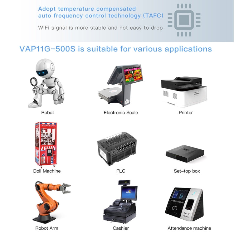 VONETS VAP11G-500S CPE ad alta potenza 20dbm Mini WiFi 300Mbps Bridge Ripetitore WiFi Ripetitore di segnale, Wireless esterno punto a punto, Nessun ostacolo, VAP11G-500