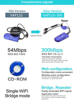 VONETS VAP11G-300 Mini WiFi 300Mbps Bridge Ripetitore WiFi, Miglior Partner di Dispositivo IP / Telecamera IP / Stampante IP / XBOX / PS3 / IPTV / Skybox, VAP11G-300