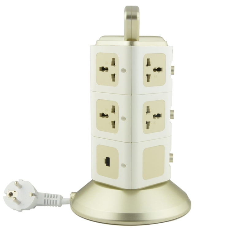 VONETS WiFi-SB-L3 3 strati con 8 prese + 2 porte USB + porta RJ45 Ripetitore WiFi 300Mbps Prese elettriche intelligenti, spina europea, lunghezza cavo: 2 m