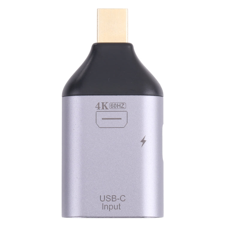 Adattatore Mini DP maschio a USB-C femmina con ricarica 4K 60Hz