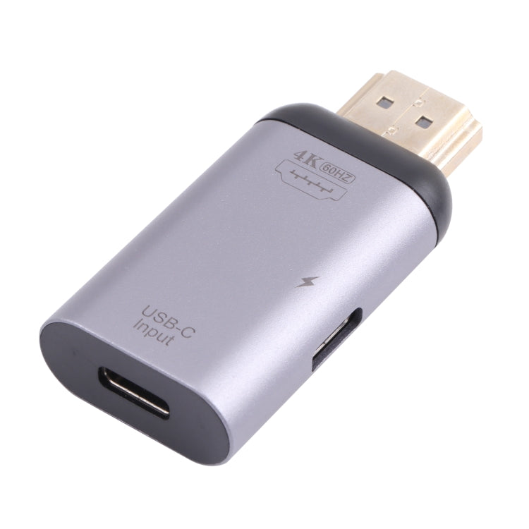 2 in 1 4K 60Hz HDMI maschio a ricarica USB-C/Type-C + adattatore USB-C/Type-C femmina, HDMI