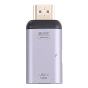 2 in 1 4K 60Hz HDMI maschio a ricarica USB-C/Type-C + adattatore USB-C/Type-C femmina, HDMI