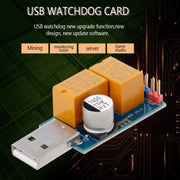 Scheda Watchdog USB Doppio relè Riavvio automatico automatico Schermata blu Riavvio del timer di arresto per il gioco del server minerario 24 ore su 24