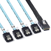 Cavo dati da Mini SAS (SFF-8087) a 4 x SATA 7 pin femmina Forward Breakout da 6 Gbps, lunghezza: 50 cm, SFF-8087 (Length: 50cm)