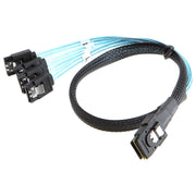 Cavo dati da Mini SAS (SFF-8087) a 4 x SATA 7 pin femmina Forward Breakout da 6 Gbps, lunghezza: 50 cm, SFF-8087 (Length: 50cm)