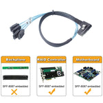 Cavo dati da Mini SAS (SFF-8087) a 4 x SATA 7 pin femmina Forward Breakout da 6 Gbps, lunghezza: 50 cm, SFF-8087 (Length: 50cm)
