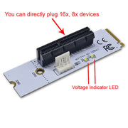 NGFF M.2 Chiave M a PCI-E 1X / 4X / 8X / 16X Scheda grafica Mining Slot Adattatore Scheda convertitore riser con LED, VER003