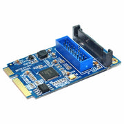 Scheda di espansione per PC desktop anteriore da 19 pin MINI PCI-E a USB 3.0, 19 Pin Power