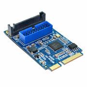 Scheda di espansione per PC desktop anteriore da 19 pin MINI PCI-E a USB 3.0, 19 Pin Power