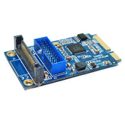Scheda di espansione per PC desktop anteriore da 19 pin MINI PCI-E a USB 3.0, 19 Pin Power