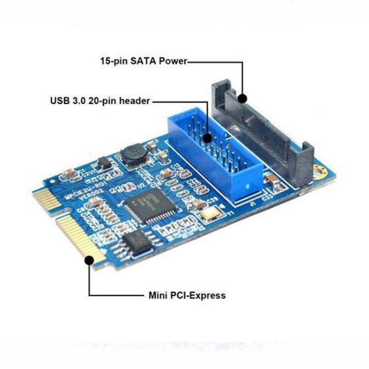 Scheda di espansione per PC desktop anteriore da 19 pin MINI PCI-E a USB 3.0, 19 Pin Power