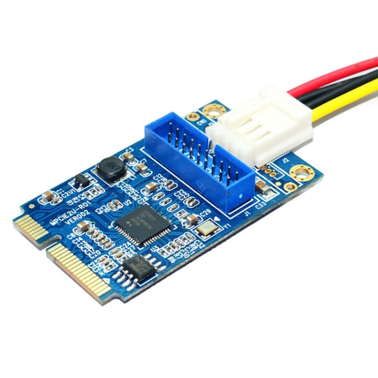 Scheda di espansione per PC desktop anteriore da MINI PCI-E a USB 3.0 a 19 pin con porta di connessione di alimentazione a 4 pin, 4 Pin Power