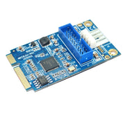Scheda di espansione per PC desktop anteriore da MINI PCI-E a USB 3.0 a 19 pin con porta di connessione di alimentazione a 4 pin, 4 Pin Power