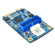 Scheda di espansione per PC desktop anteriore da MINI PCI-E a USB 3.0 a 19 pin con porta di connessione di alimentazione a 4 pin, 4 Pin Power