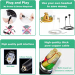 Cavo convertitore da jack da 3,5 mm a RJ9 per PC/telefoni cellulari, adattatore per telefono da ufficio, lunghezza: 32 cm