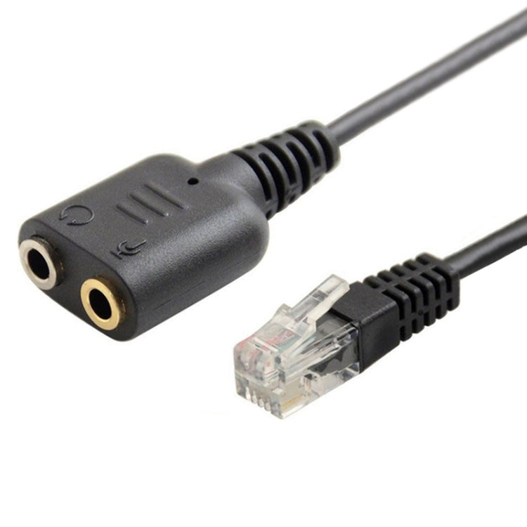 Cavo convertitore doppio da 3,5 mm femmina a RJ9 per PC/telefoni cellulari, adattatore per telefono da ufficio, lunghezza: 30 cm