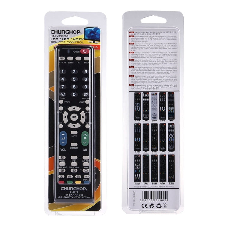 CHUNGHOP E-S915 Universal Remote Control for SHARP LED TV / LCD TV / HDTV / 3DTV, for SHARP TV