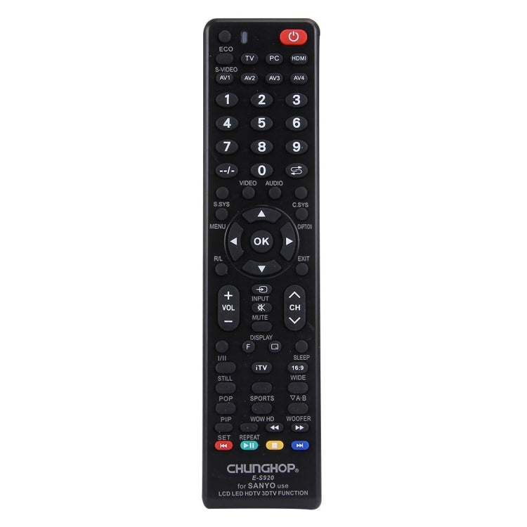 CHUNGHOP E-S920 Universal Remote Control for SANYO LED TV / LCD TV / HDTV / 3DTV, for SANYO TV