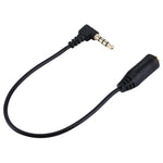 Cavo di prolunga per microfono con auricolare jack audio maschio-femmina da 20 cm da 3,5 mm, 3.5mm Male to Female(Black)