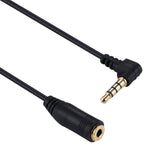 Cavo di prolunga per microfono con auricolare jack audio maschio-femmina da 20 cm da 3,5 mm, 3.5mm Male to Female(Black)