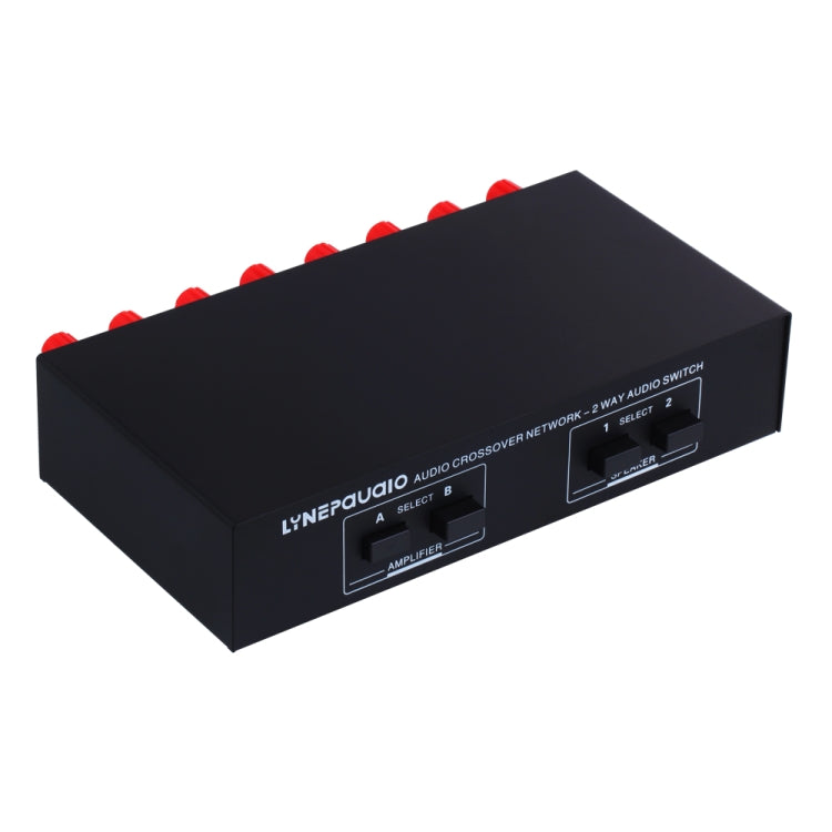 B822 Switch per altoparlante passivo Amplificatore di potenza a 2 canali Switch audio Altoparlante, 2 ingressi e 2 uscite