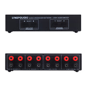 B822 Passive Speaker Switch 2 Channel Power Amplifier Audio Switch Speaker, 2 Inputs and 2 Outputs