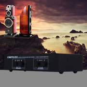 B822 Passive Speaker Switch 2 Channel Power Amplifier Audio Switch Speaker, 2 Inputs and 2 Outputs