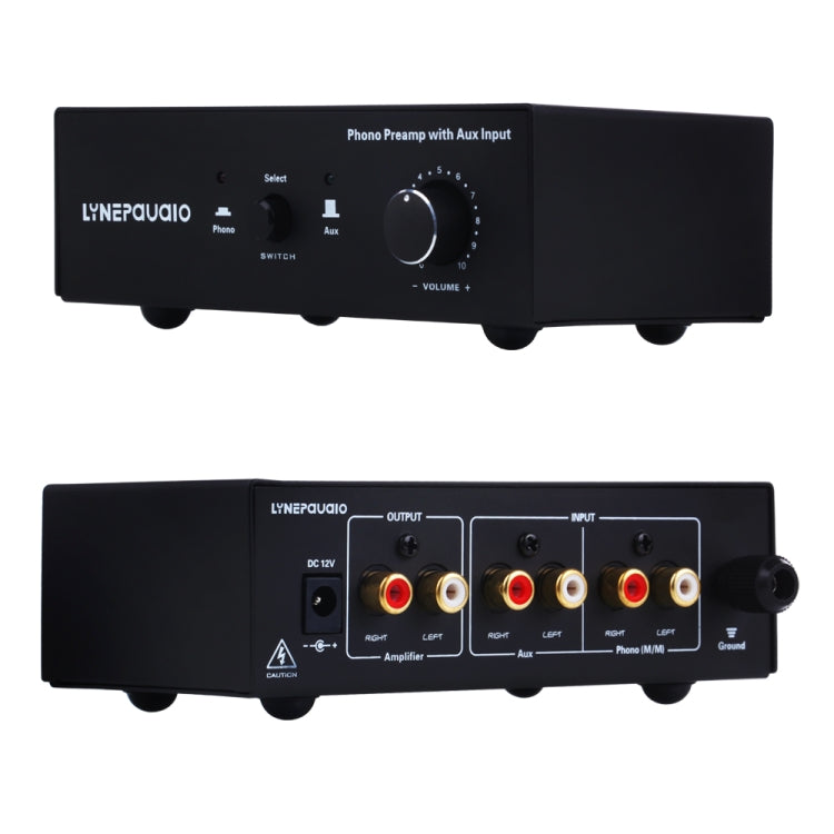 B855 LINEPAUDIO Telephone prephonographic signal amplifier with auxiliary input and volume control