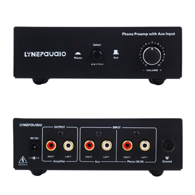 B855 LINEPAUDIO Telephone prephonographic signal amplifier with auxiliary input and volume control