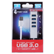 HUB USB 3.0 a 4 porte Super Speed Self/Bus Power da 5 Gbps, USB