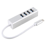 Convertitore HUB da USB 3.0 a USB-C/Type-C da 5 Gbps Super Speed Self/Bus Power 4 porte, Type-C