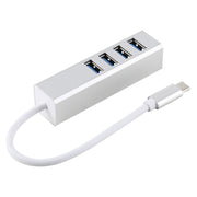 Convertitore HUB da USB 3.0 a USB-C/Type-C da 5 Gbps Super Speed Self/Bus Power 4 porte, Type-C