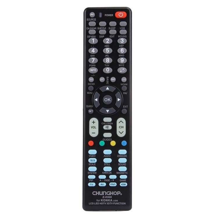 CHUNGHOP E-K906 Universal Remote Control for KONKA LED TV / LCD TV / HDTV / 3DTV, for KONKA TV