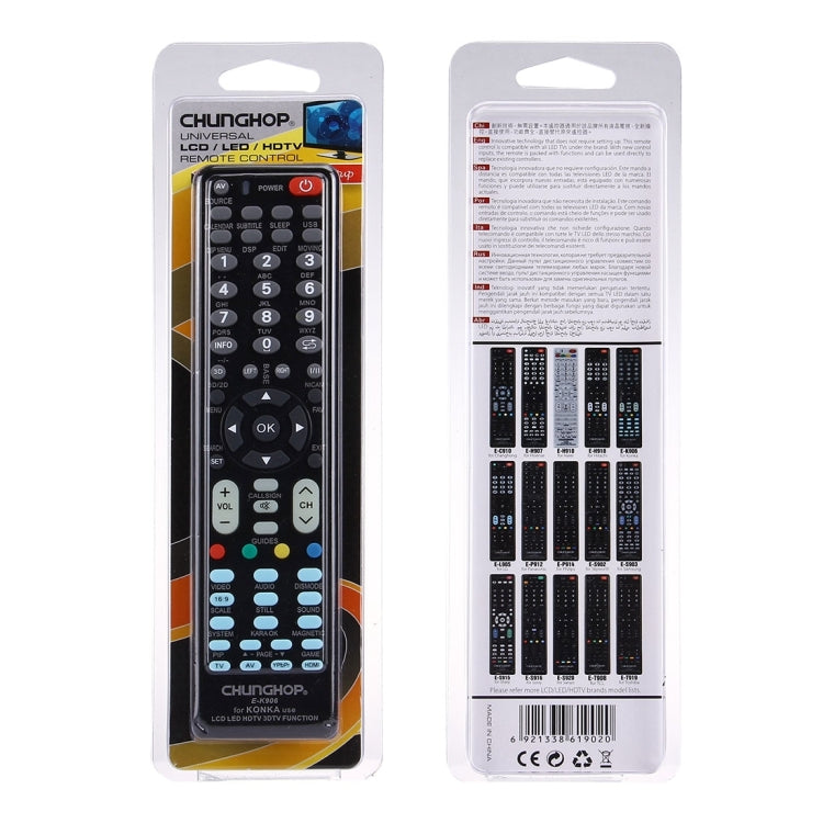 Telecomando universale CHUNGHOP E-K906 per TV LED KONKA / TV LCD / HDTV / 3DTV, for KONKA TV