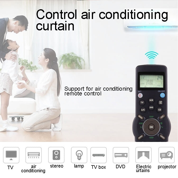 CHUNGHOP RM-L991 Universal LCD Remote Control with Learning Function for TV VCR SAT CBL DVD CD A/C, RM-L991