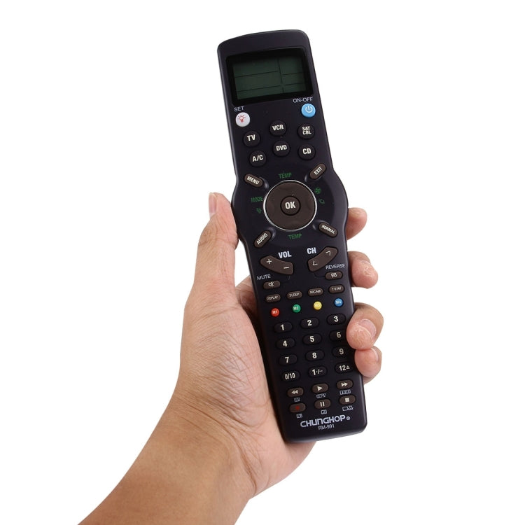 CHUNGHOP RM-L991 Universal LCD Remote Control with Learning Function for TV VCR SAT CBL DVD CD A/C, RM-L991