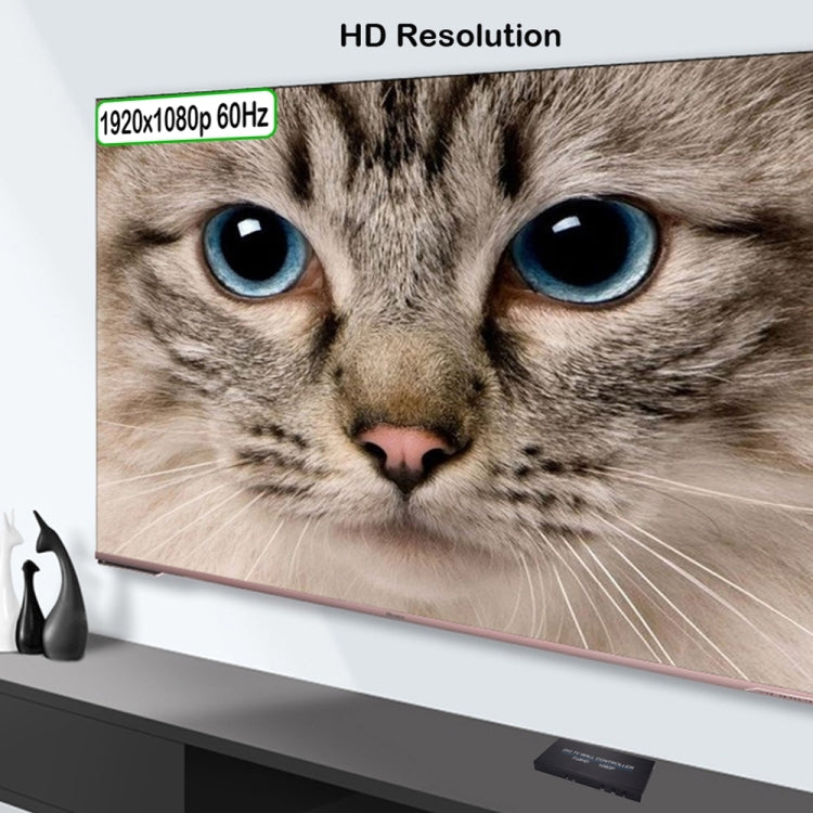 Processore di giunzione multi-schermo con controller da parete per TV HDMI BT14 Ultra HD 4K x 2K 2X2, Ultra HD 4K x 2K