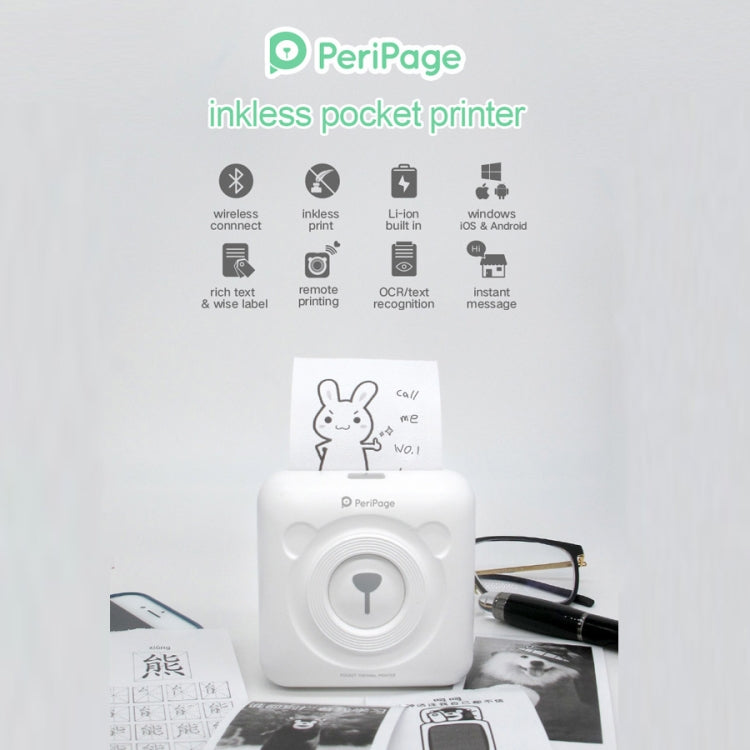 Peripage A6, A6 Pink, A6 Blue, A6 White Portable Inkless Pocket Bluetooth Thermal Printer