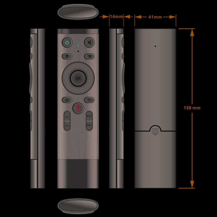 Air Mouse Q5 2.4G RF 3D con ricerca vocale