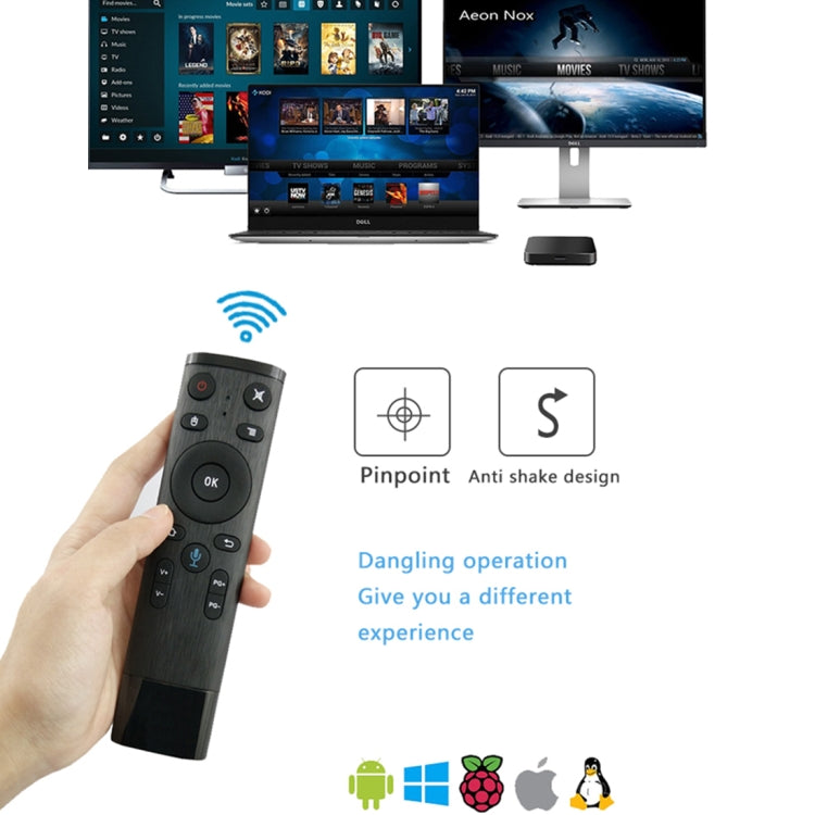 Air Mouse Q5 2.4G RF 3D con ricerca vocale