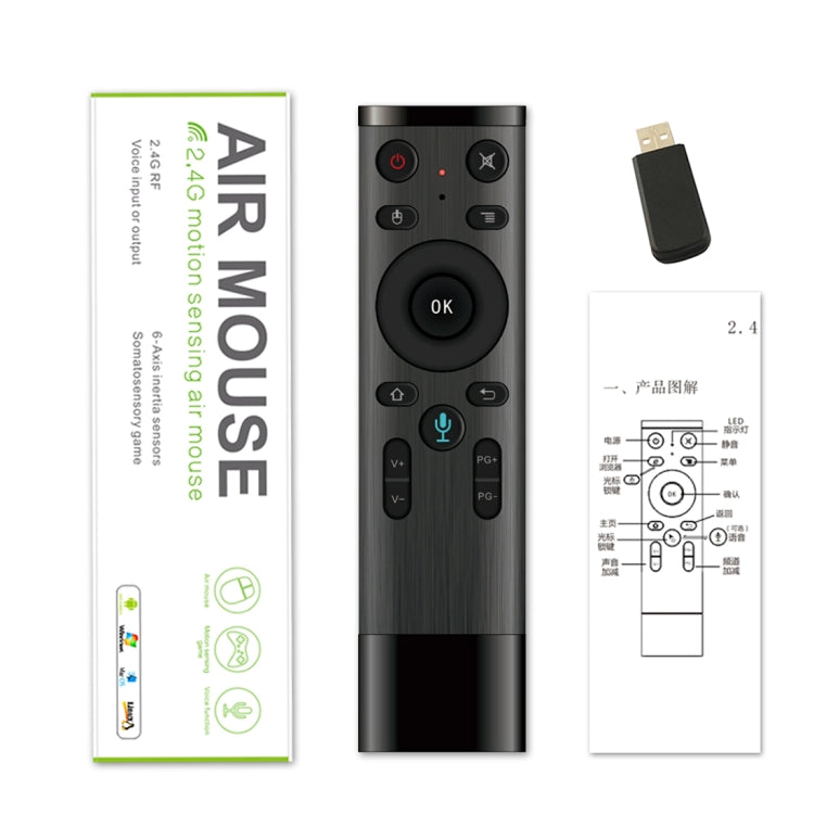 Air Mouse Q5 2.4G RF 3D con ricerca vocale