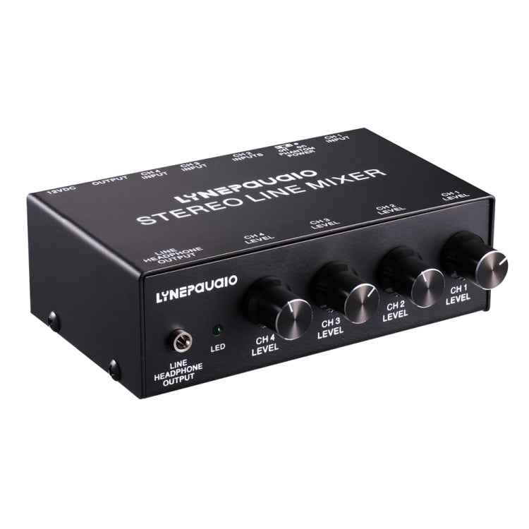 LINEPAUDIO B895 Five-Channel Stereo Microphone Mixer with Headphone Monitoring