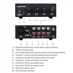 LINEPAUDIO B895 Five-Channel Stereo Microphone Mixer with Headphone Monitoring