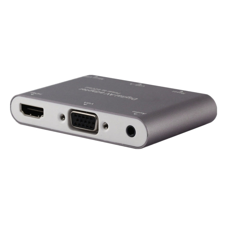 P27 Cover in metallo Convertitore da micro USB a HDMI + VGA HDTV Adattatore AV digitale, alimentazione tramite EZCast, supporto sistema iOS/Android/Windows