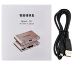 P27 Cover in metallo Convertitore da micro USB a HDMI + VGA HDTV Adattatore AV digitale, alimentazione tramite EZCast, supporto sistema iOS/Android/Windows