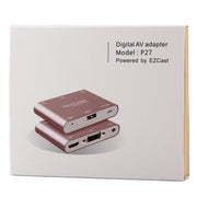 P27 Cover in metallo Convertitore da micro USB a HDMI + VGA HDTV Adattatore AV digitale, alimentazione tramite EZCast, supporto sistema iOS/Android/Windows
