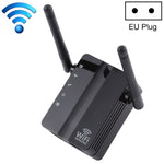 Router di rete ripetitore di segnale ripetitore WiFi Wireless-N da 300 Mbps con 2 antenne esterne, spina europea, 2 External Antenna (White), 2 External Antenna (Black)